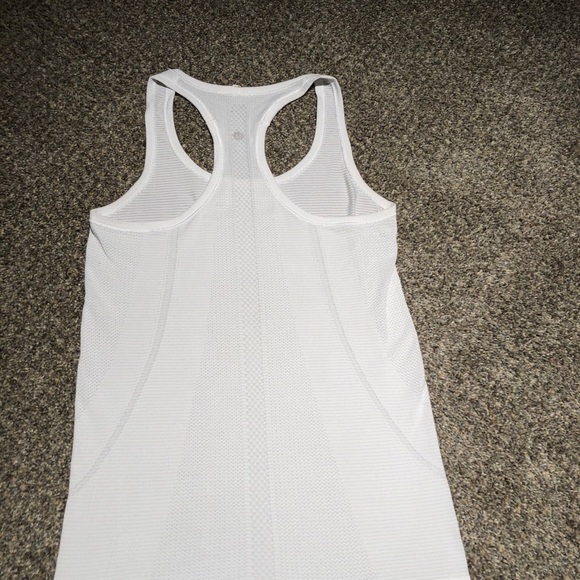 White Lululemon Razorback Tank top - Picture 2 of 3